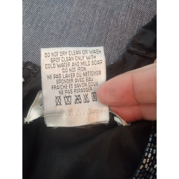 Adriana Papell Beaded Silk Square Neck Black Short Cocktail Evening Gown Size 10 - Picture 5 of 9